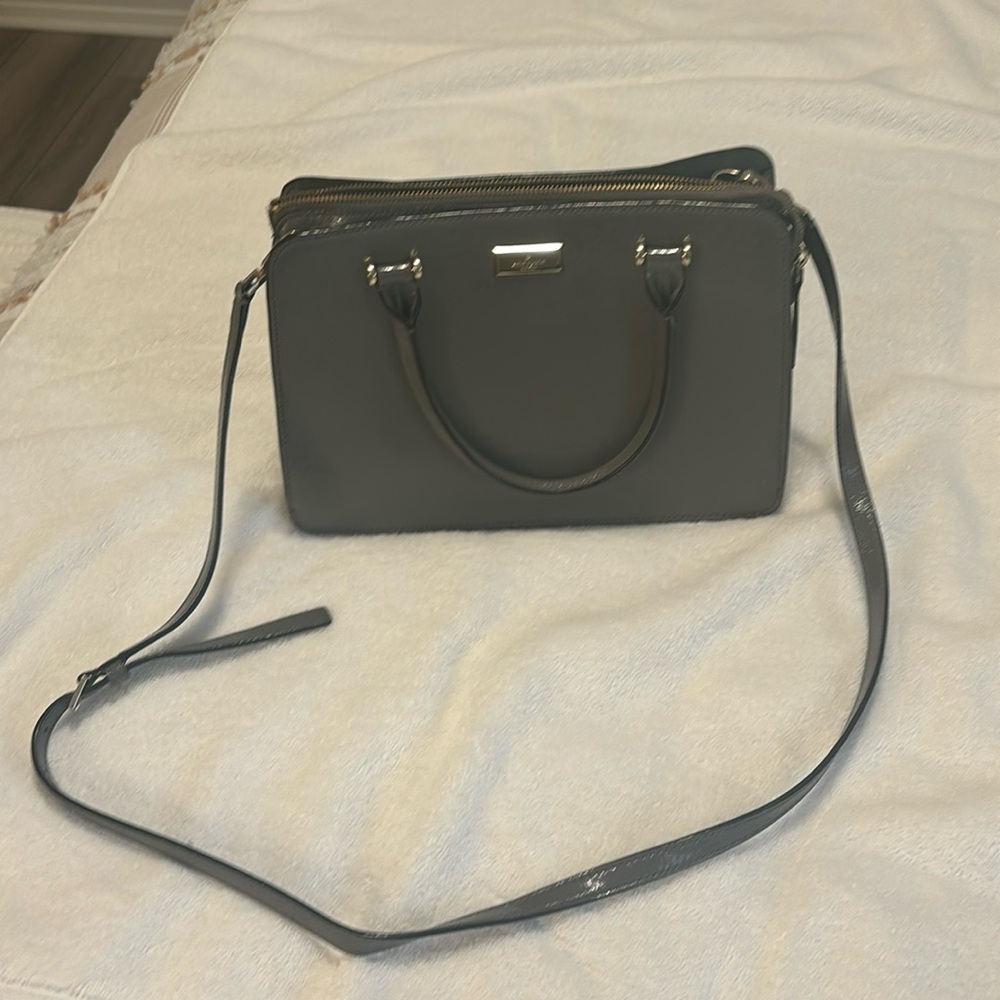 Kate Spade classic satchel gray pattern leather